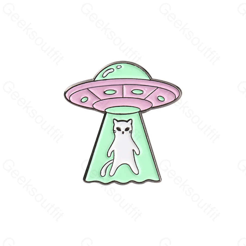Alien Cats Enamel Pins Xz4397