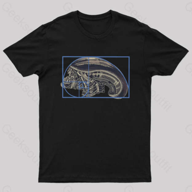 Alien Golden Ratio T-Shirt Black / S