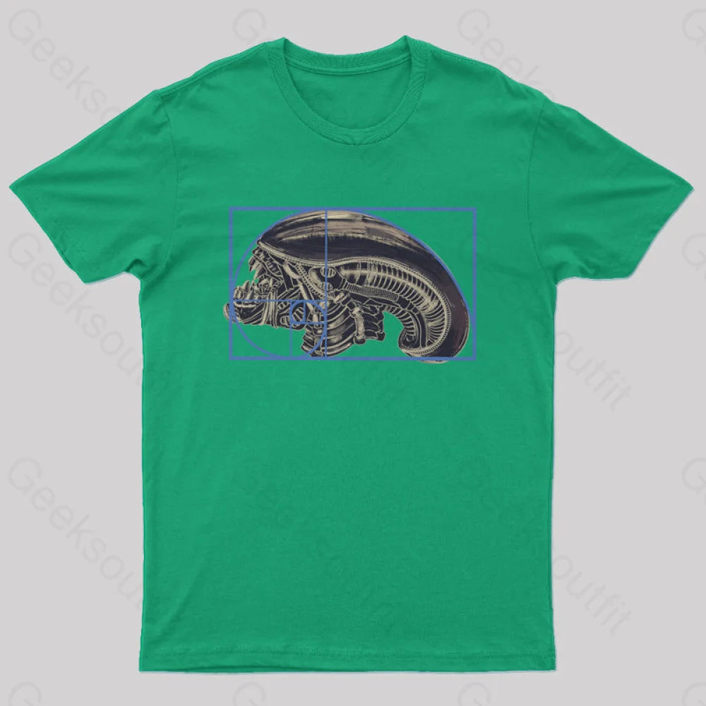 Alien Golden Ratio T-Shirt Green / S