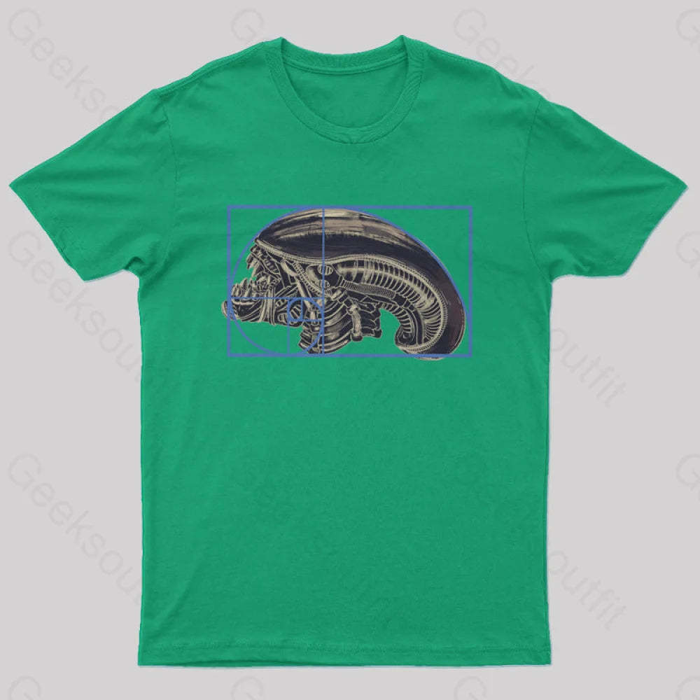 Alien Golden Ratio T-Shirt Green / S