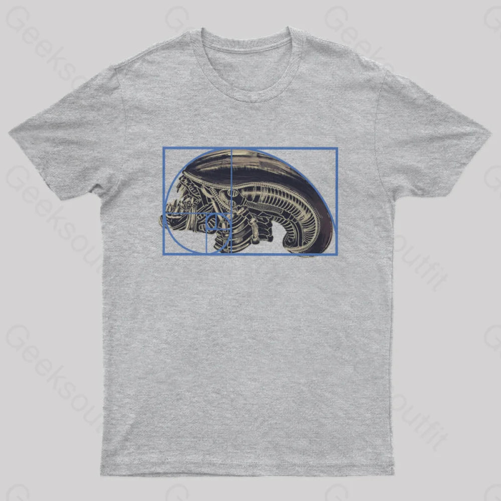 Alien Golden Ratio T-Shirt Grey / S