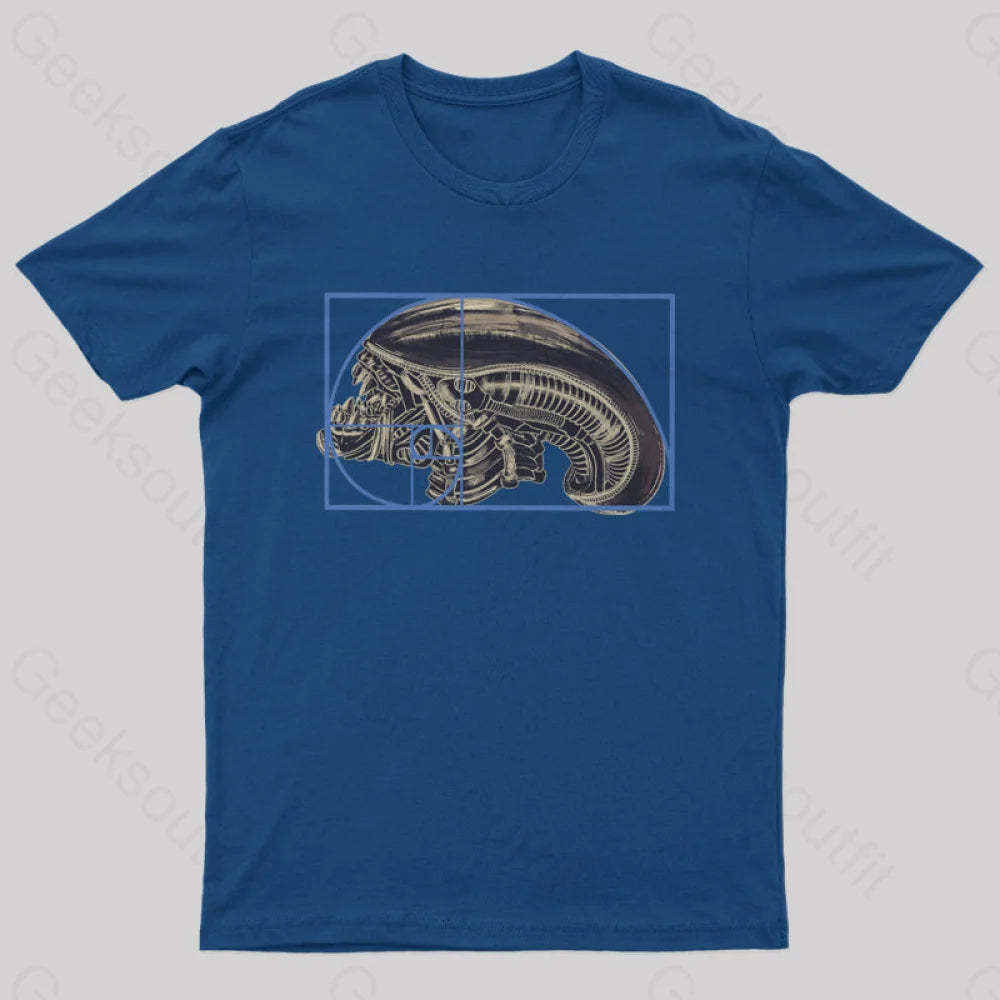 Alien Golden Ratio T-Shirt Navy / S