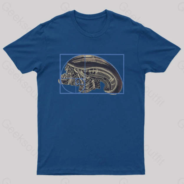 Alien Golden Ratio T-Shirt Navy / S