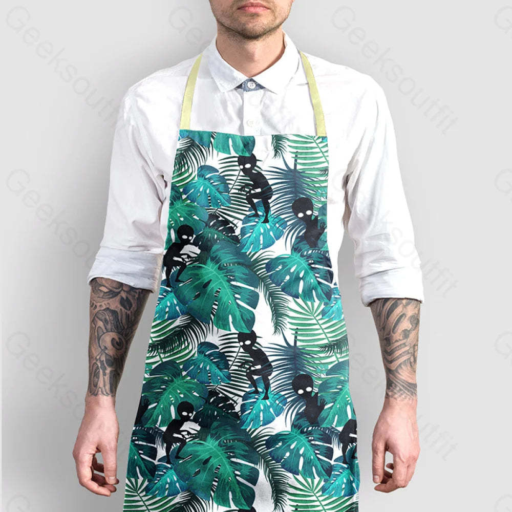 Alien Hawaiian Style Apron Geekap018
