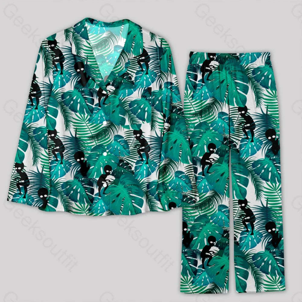 Alien Hawaiian style Pajamas Set - Geeksoutfit