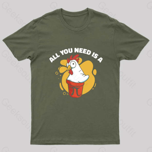 All You Need Is A Pi Nerd T-Shirt Army Green / S