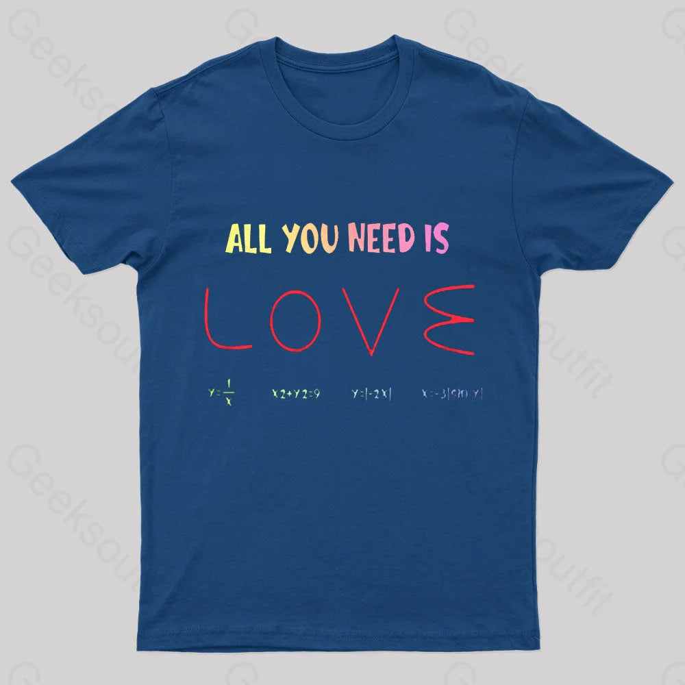 All You Need Is Love Nerd T-Shirt Navy / S