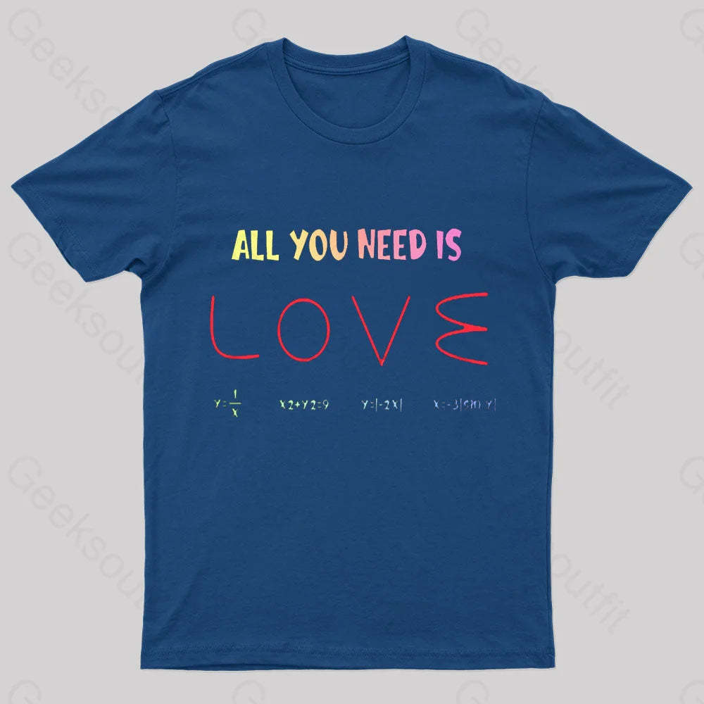 All You Need Is Love Nerd T-Shirt Navy / S