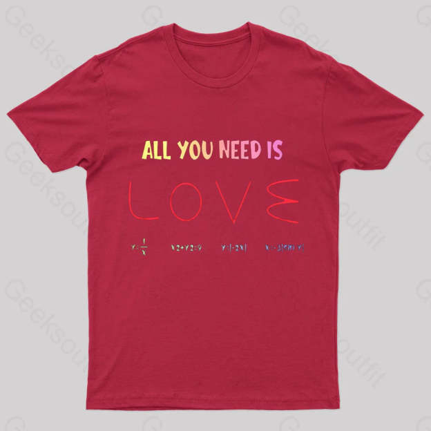 All You Need Is Love Nerd T-Shirt Red / S