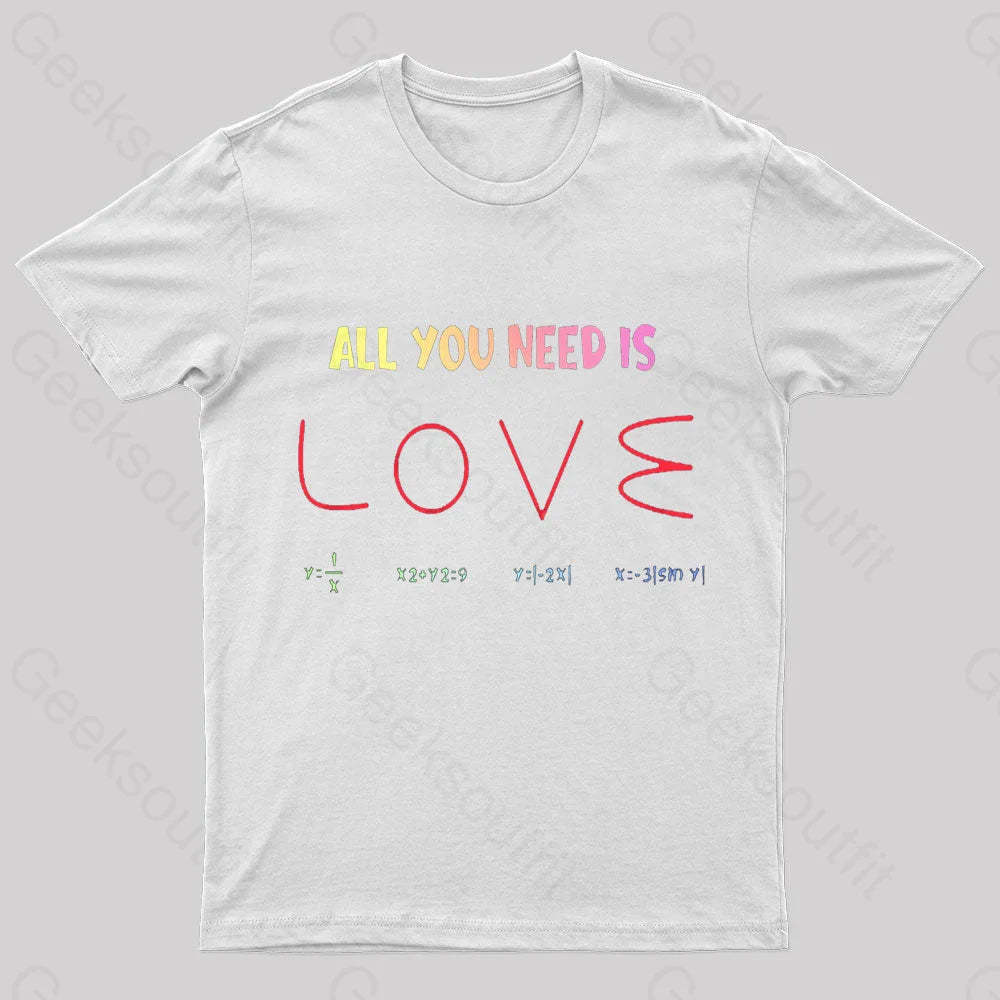 All You Need Is Love Nerd T-Shirt White / S