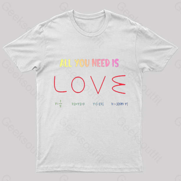 All You Need Is Love Nerd T-Shirt White / S