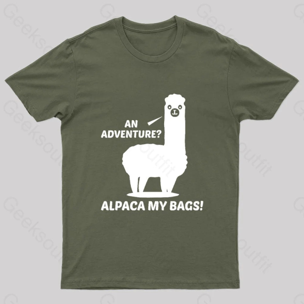 Alpaca My Bags Geek T-Shirt Army Green / S
