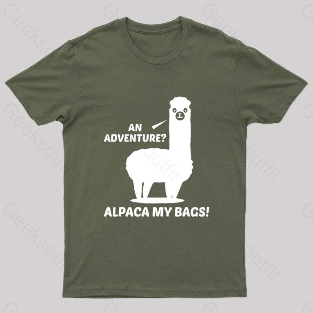 Alpaca My Bags Geek T-Shirt Army Green / S