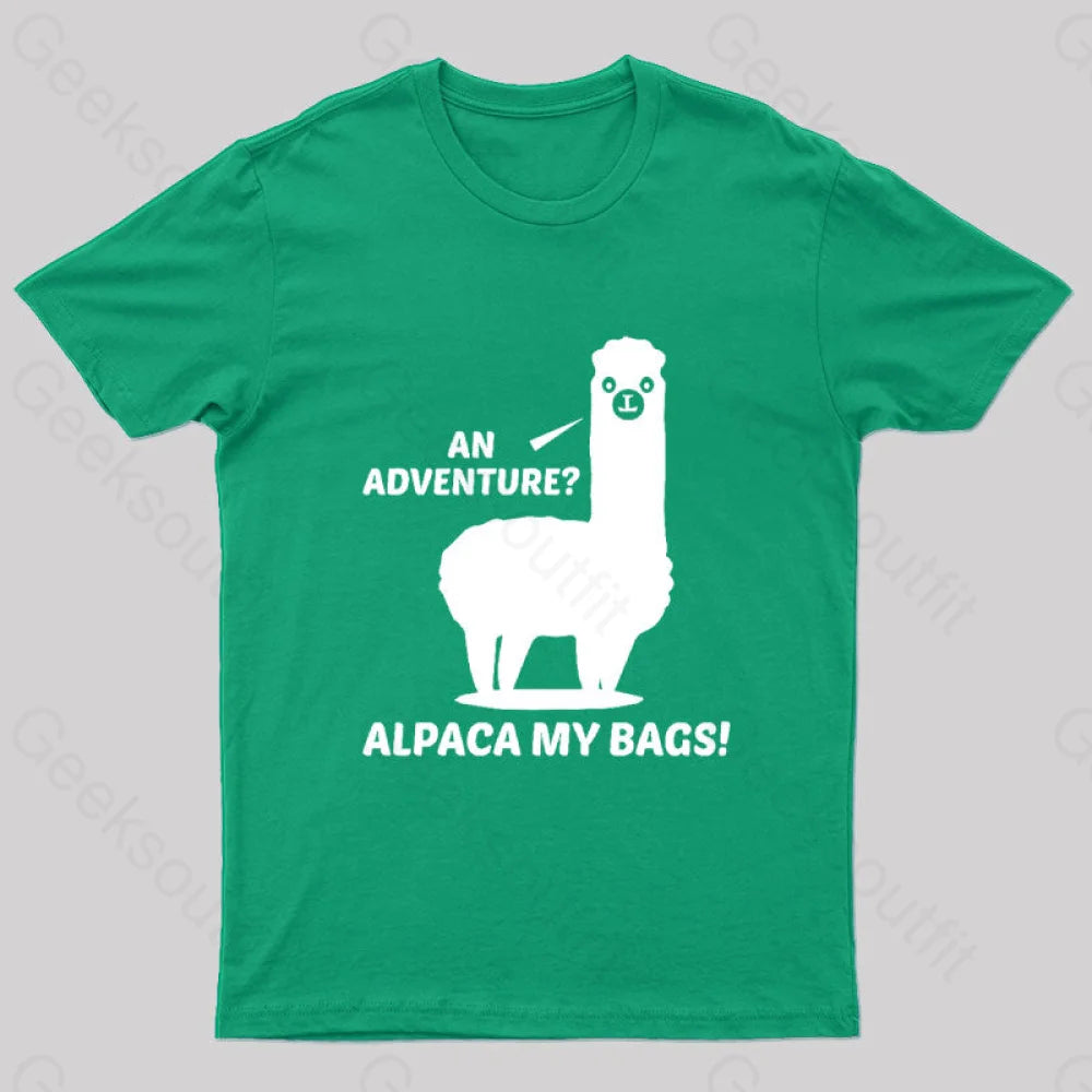 Alpaca My Bags Geek T-Shirt Green / S