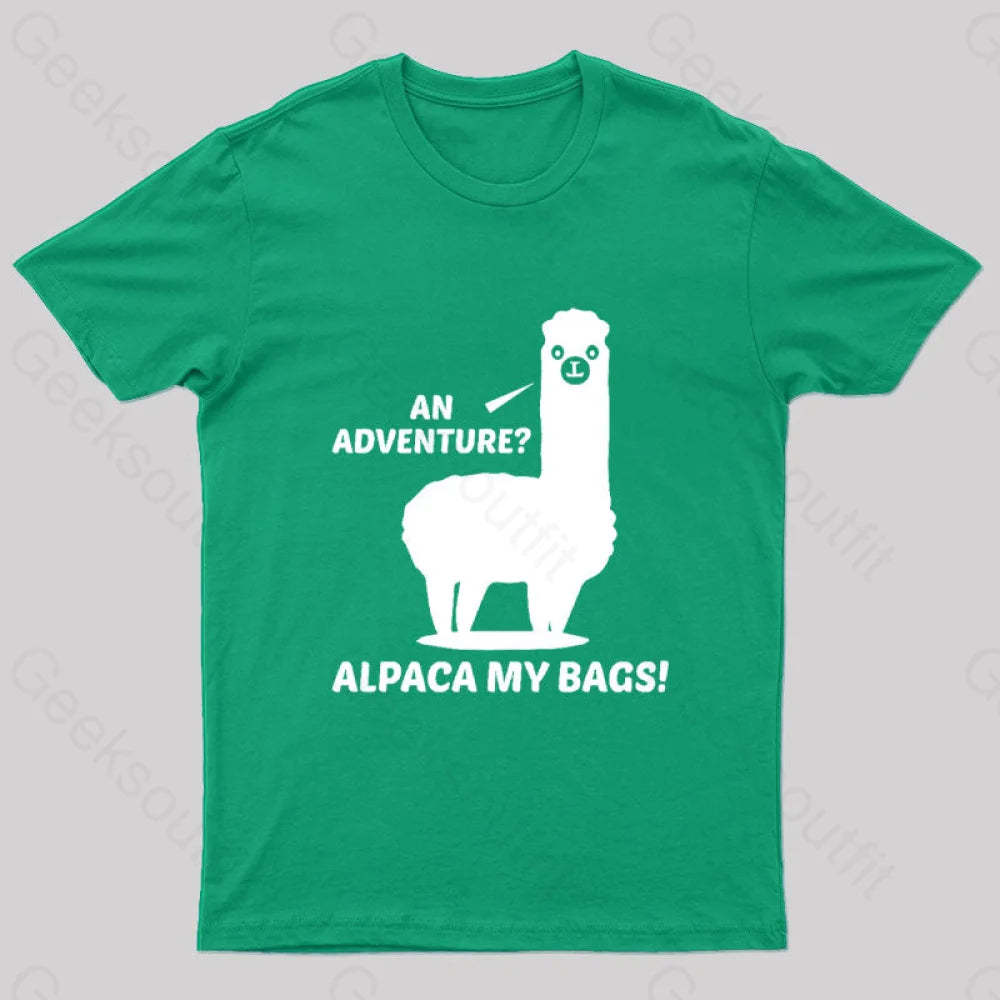 Alpaca My Bags Geek T-Shirt Green / S