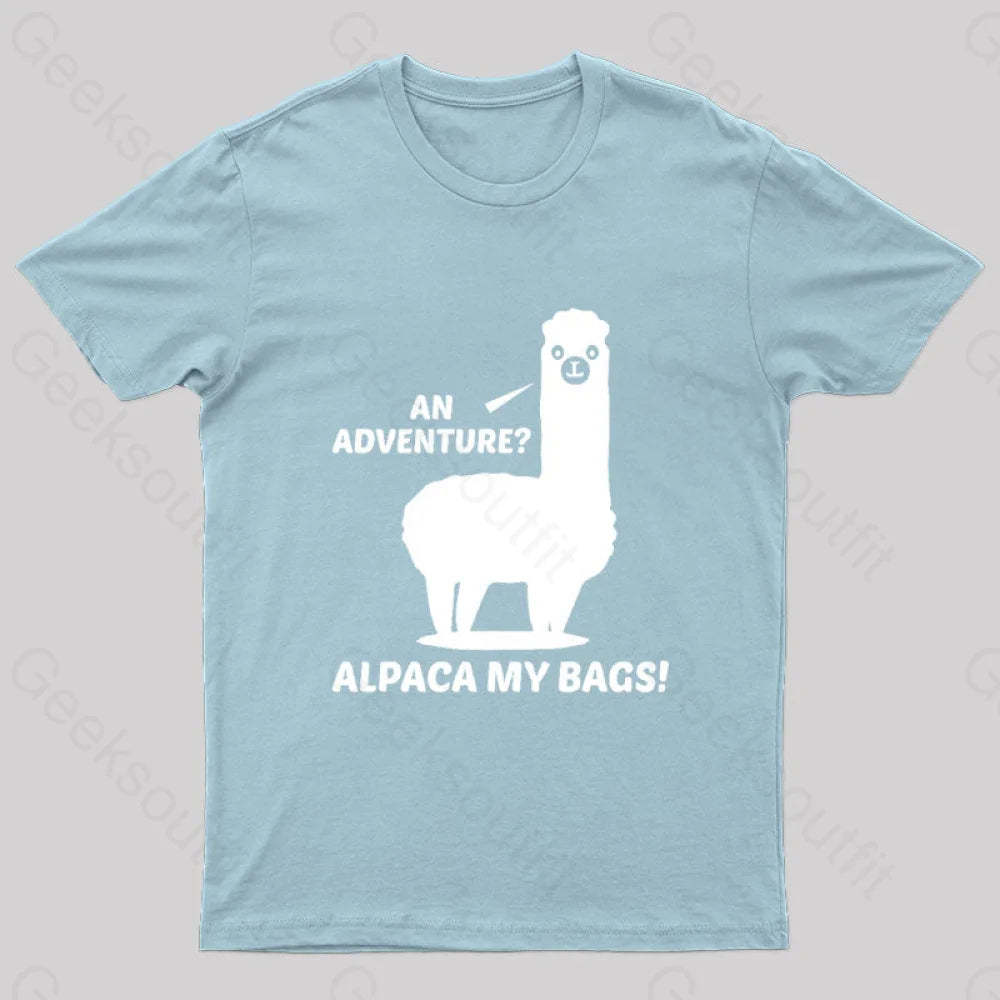 Alpaca My Bags Geek T-Shirt Light Blue / S