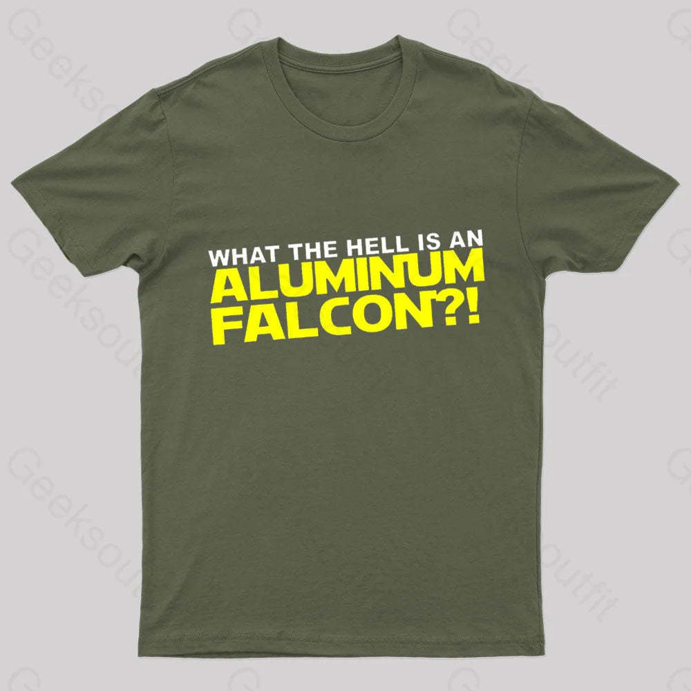 Aluminum Falcon Geek T-Shirt Army Green / S