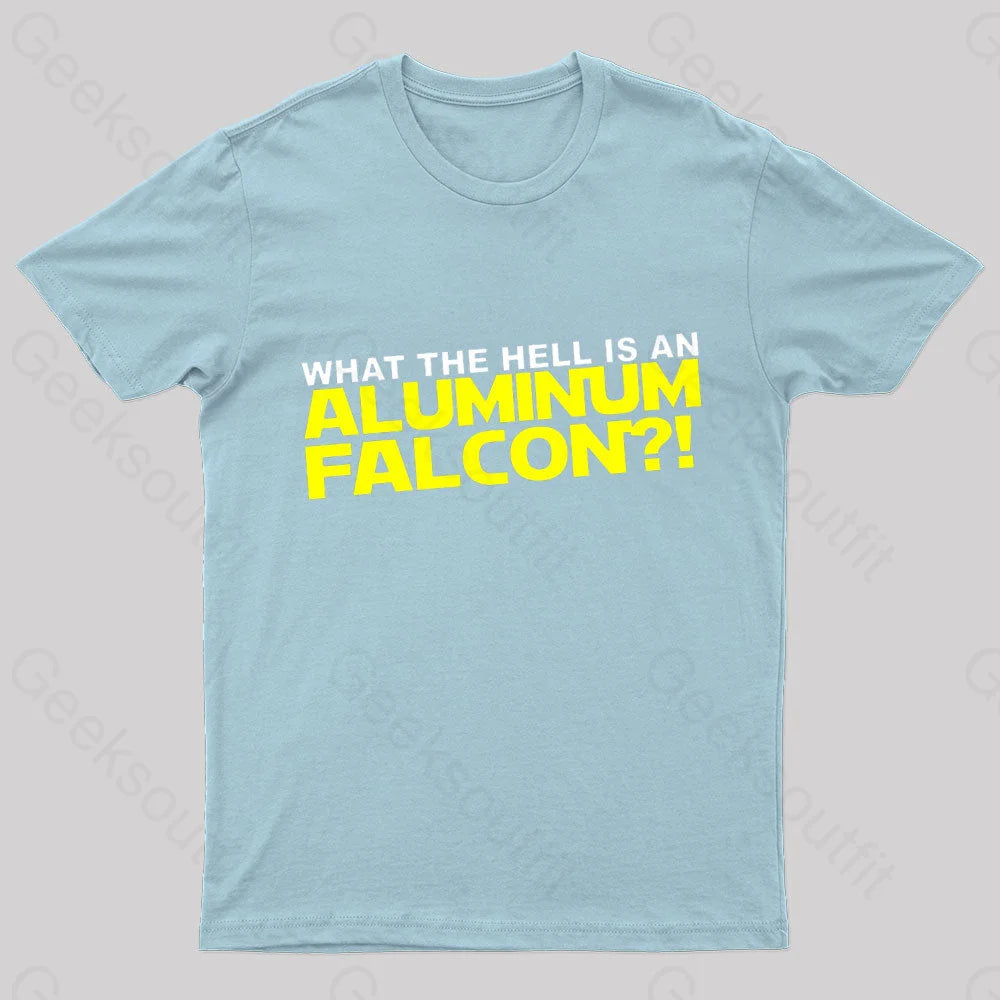Aluminum Falcon Geek T-Shirt Light Blue / S