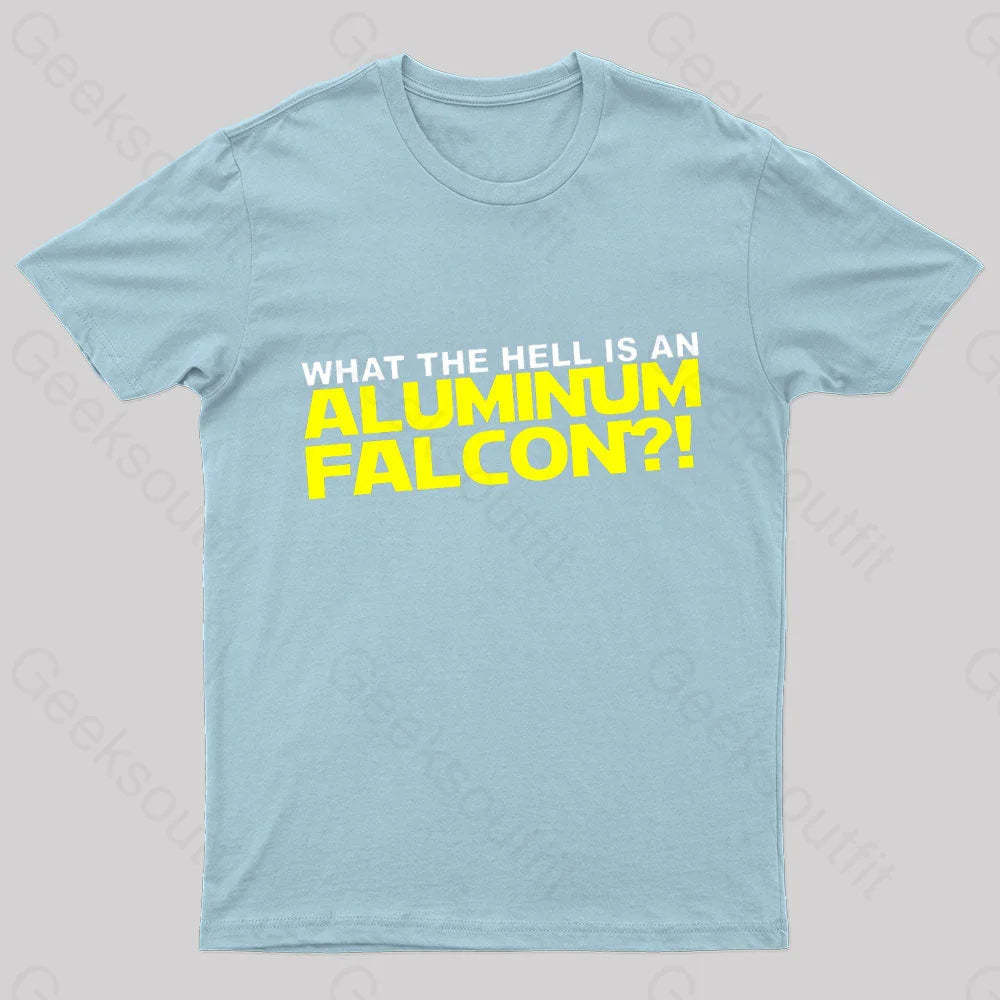 Aluminum Falcon Geek T-Shirt Light Blue / S