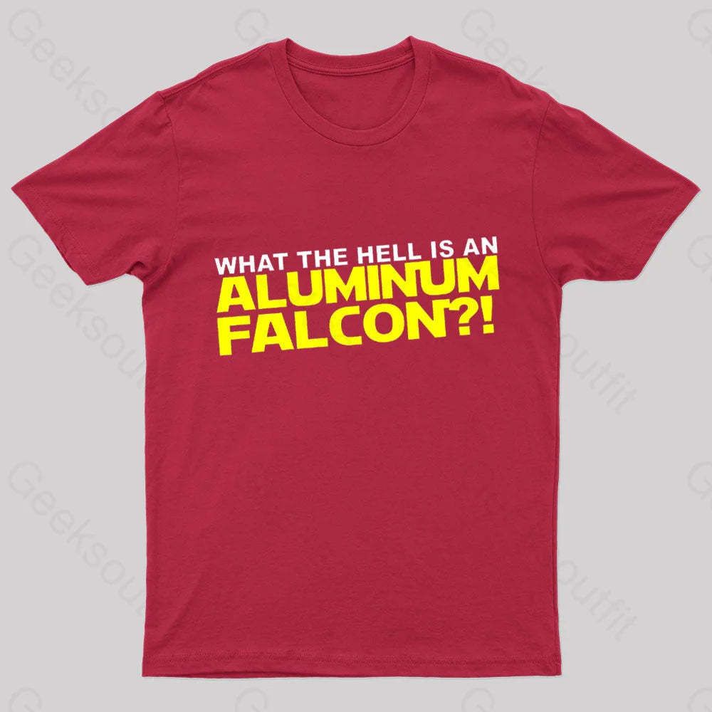 Aluminum Falcon Geek T-Shirt Red / S