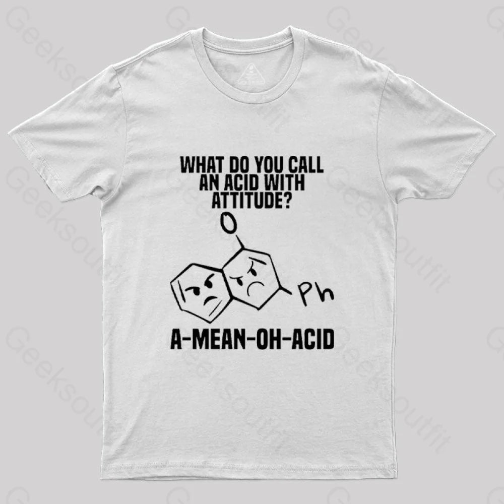 Amino Acid Humor Science T-Shirt White / S