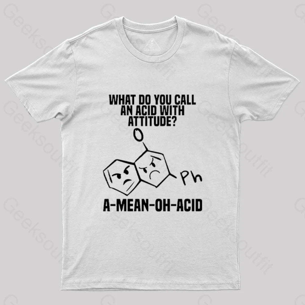 Amino Acid Humor Science T-Shirt White / S