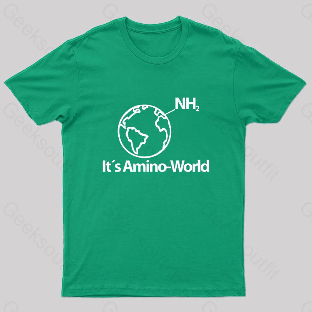 Amino World Geek T-Shirt Green / S