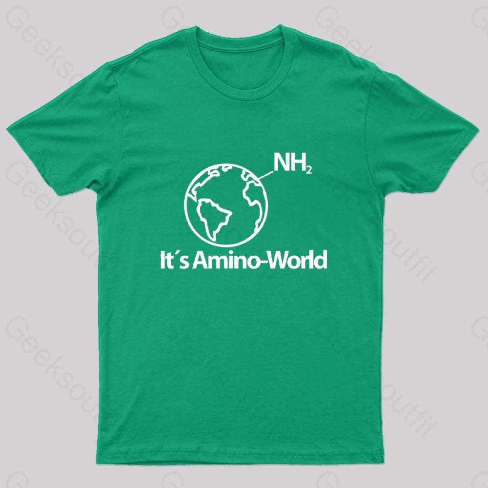 Amino World Geek T-Shirt Green / S
