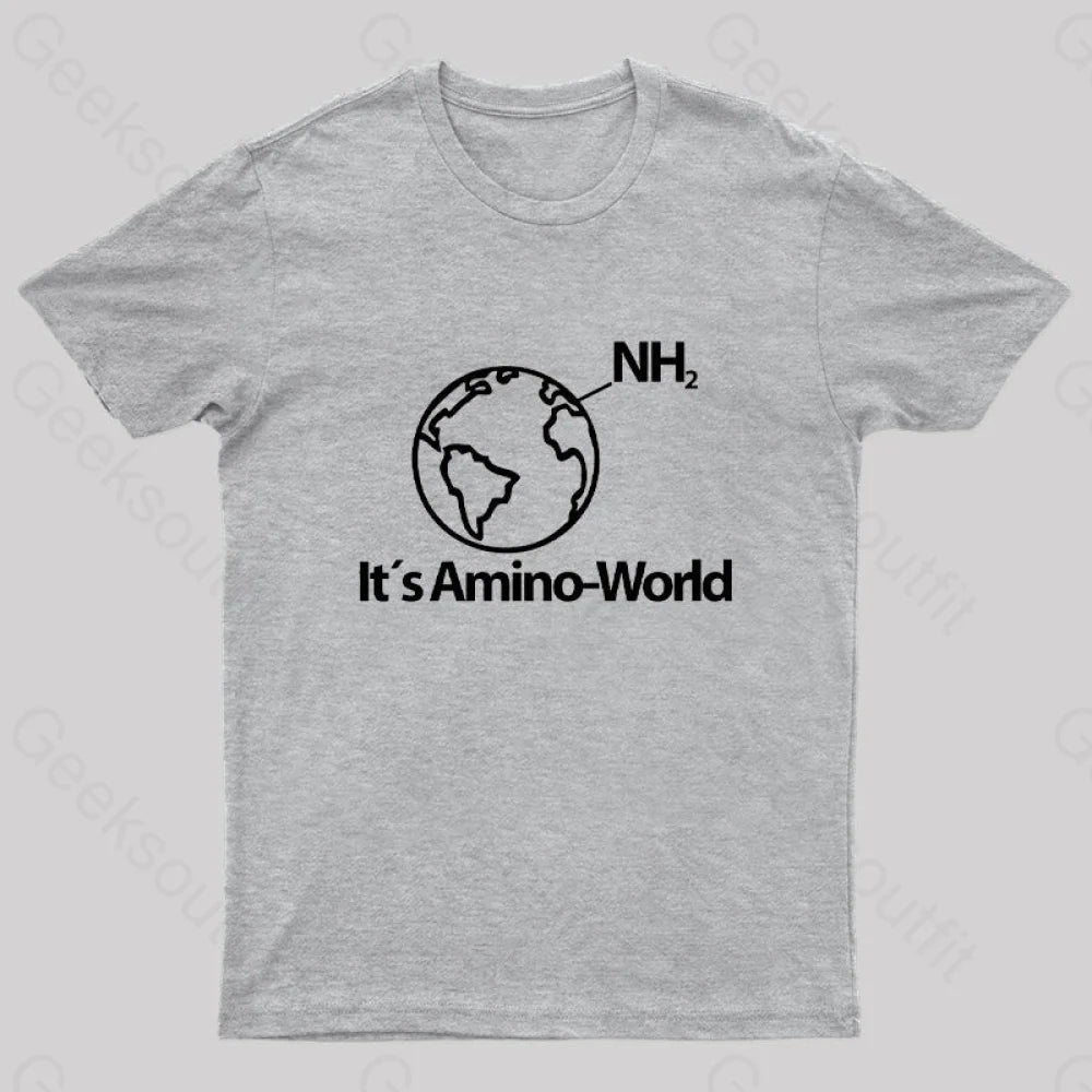 Amino World Geek T-Shirt Grey / S