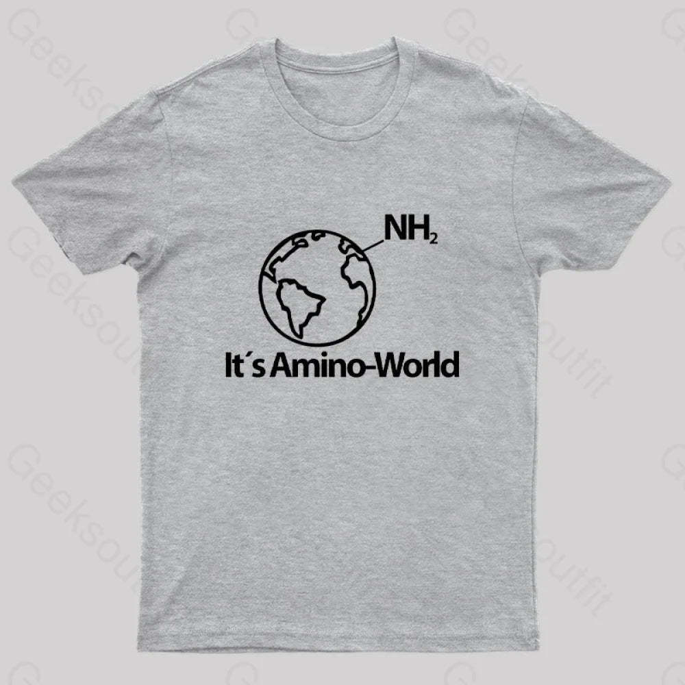 Amino World Geek T-Shirt Grey / S