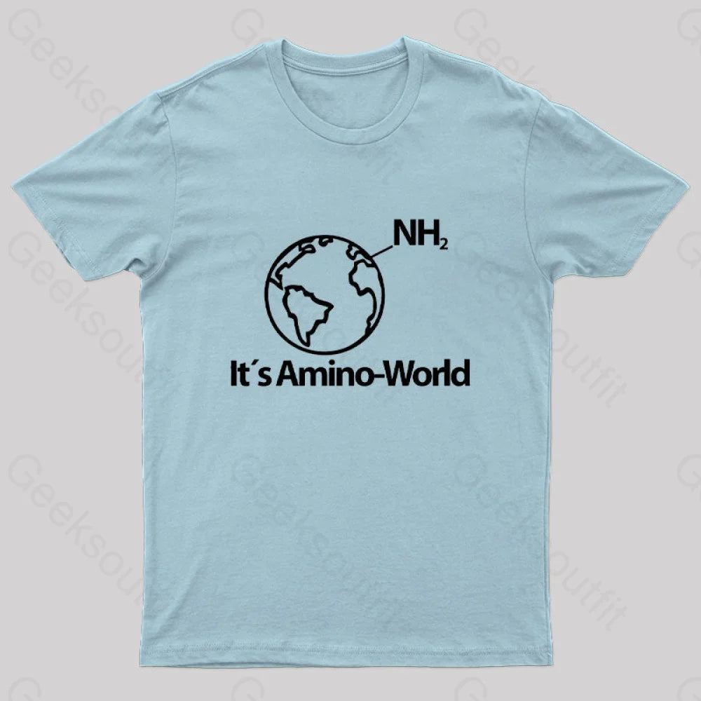 Amino World Geek T-Shirt Light Blue / S