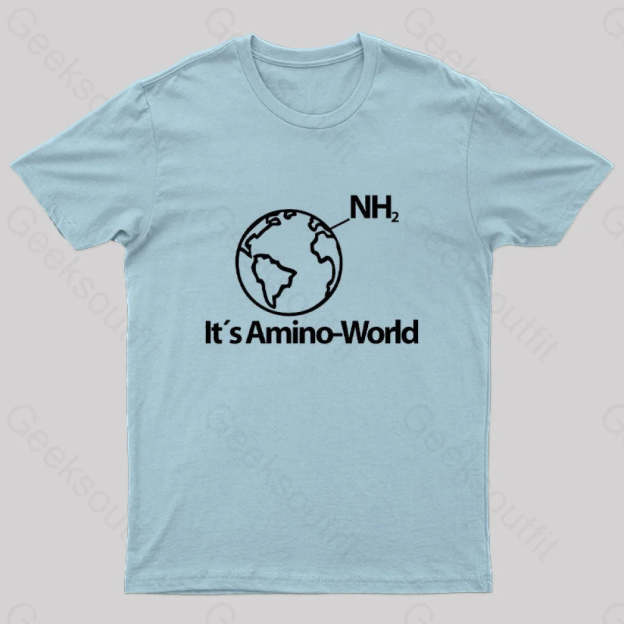 Amino World Geek T-Shirt Light Blue / S