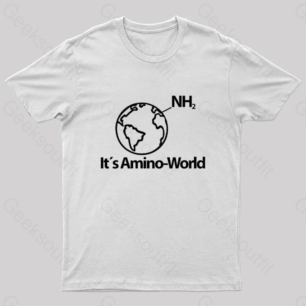 Amino World Geek T-Shirt White / S