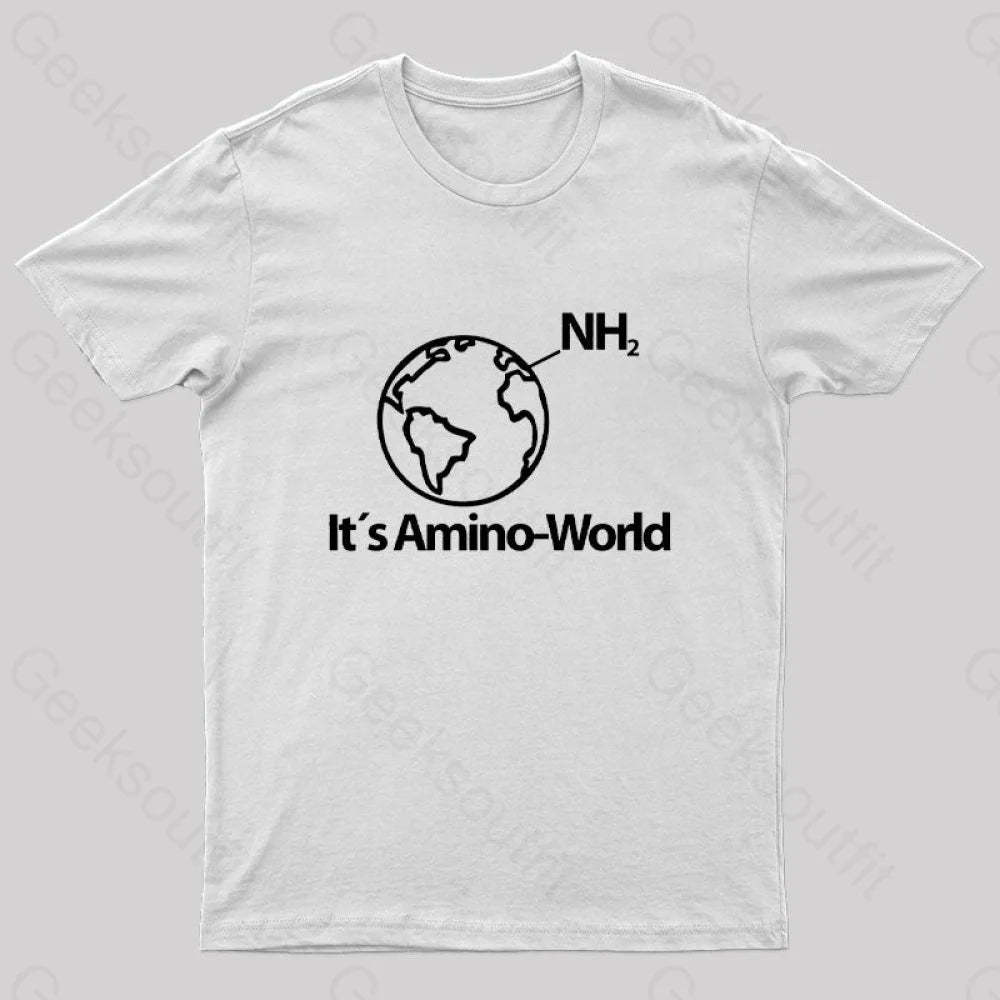 Amino World Geek T-Shirt White / S