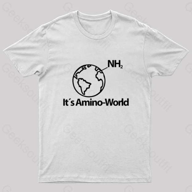 Amino World Geek T-Shirt White / S