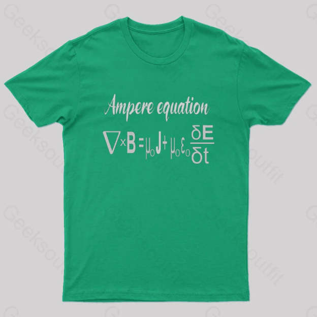Ampere Equation Nerd T-Shirt Green / S