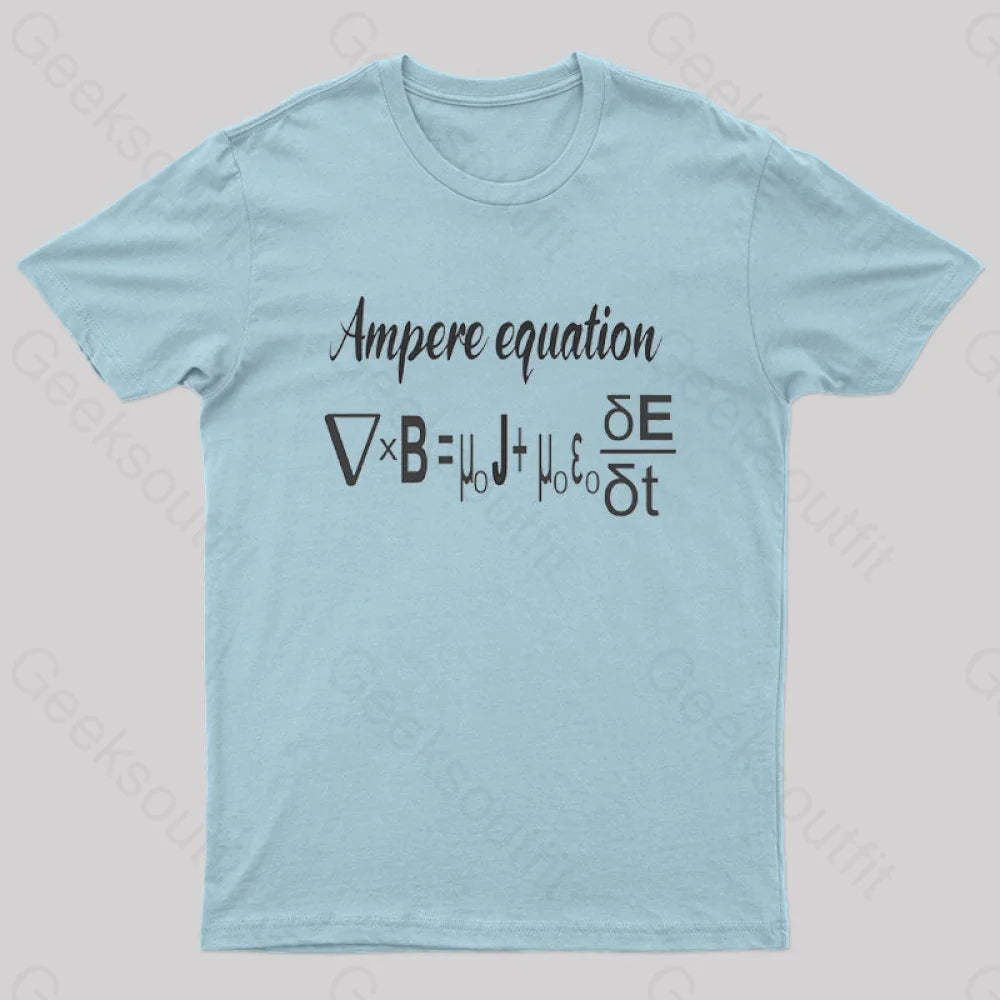 Ampere Equation Nerd T-Shirt Light Blue / S