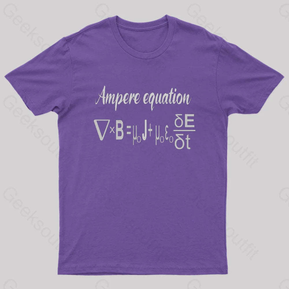 Ampere Equation Nerd T-Shirt Purple / S