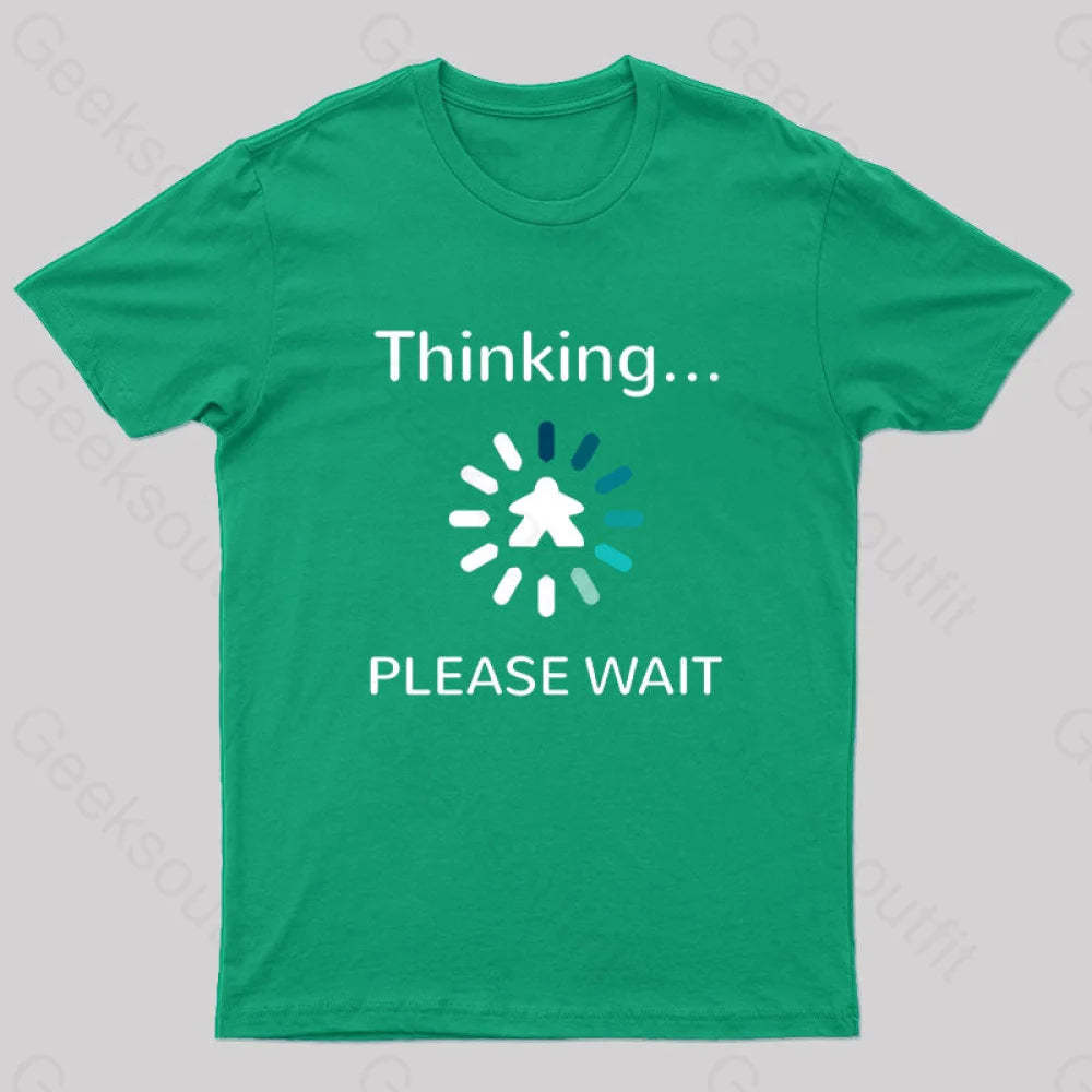 Analysis Paralysis Blue Meeple Board Game T-Shirt Green / S