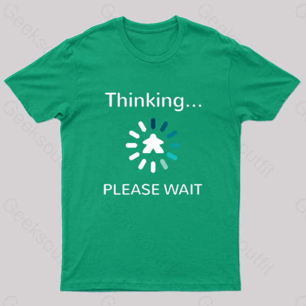 Analysis Paralysis Blue Meeple Board Game T-Shirt Green / S