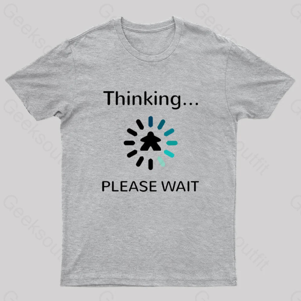 Analysis Paralysis Blue Meeple Board Game T-Shirt Grey / S