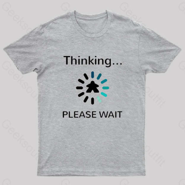 Analysis Paralysis Blue Meeple Board Game T-Shirt Grey / S