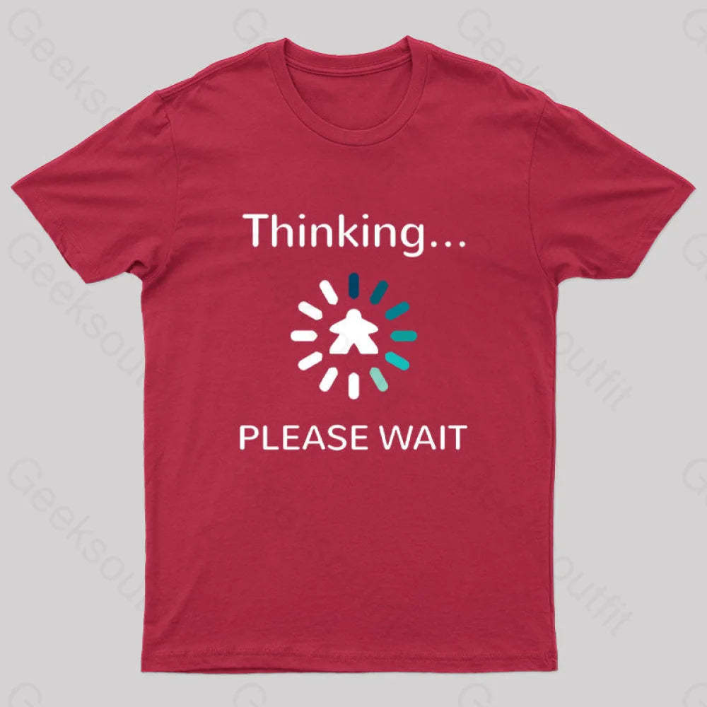 Analysis Paralysis Blue Meeple Board Game T-Shirt Red / S