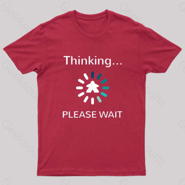Analysis Paralysis Blue Meeple Board Game T-Shirt Red / S