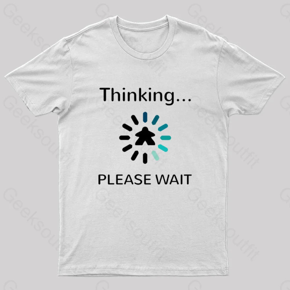 Analysis Paralysis Blue Meeple Board Game T-Shirt White / S