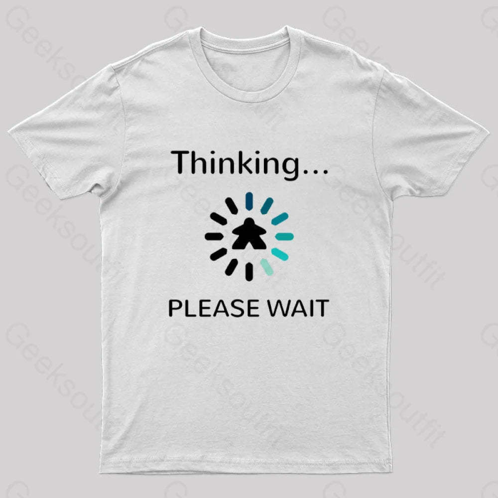Analysis Paralysis Blue Meeple Board Game T-Shirt White / S