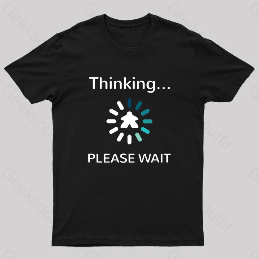 Analysis Paralysis Blue Meeple Nerd T-Shirt Black / S