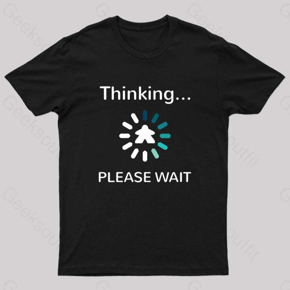 Analysis Paralysis Blue Meeple Nerd T-Shirt Black / S