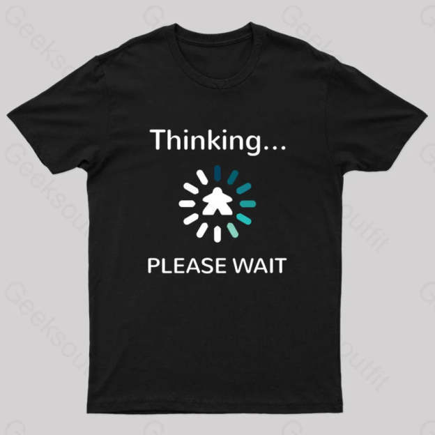Analysis Paralysis Blue Meeple Nerd T-Shirt Black / S