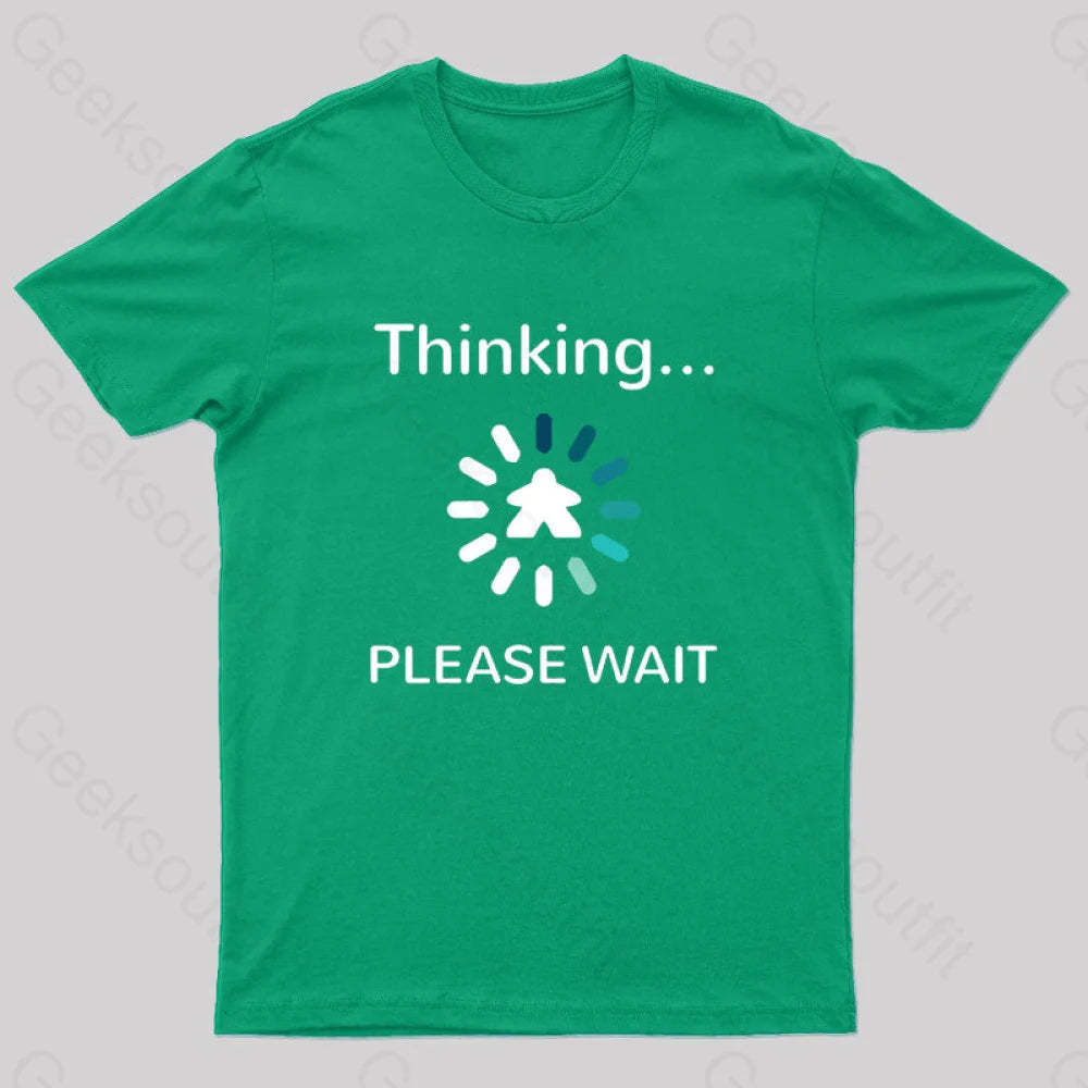 Analysis Paralysis Blue Meeple Nerd T-Shirt Green / S